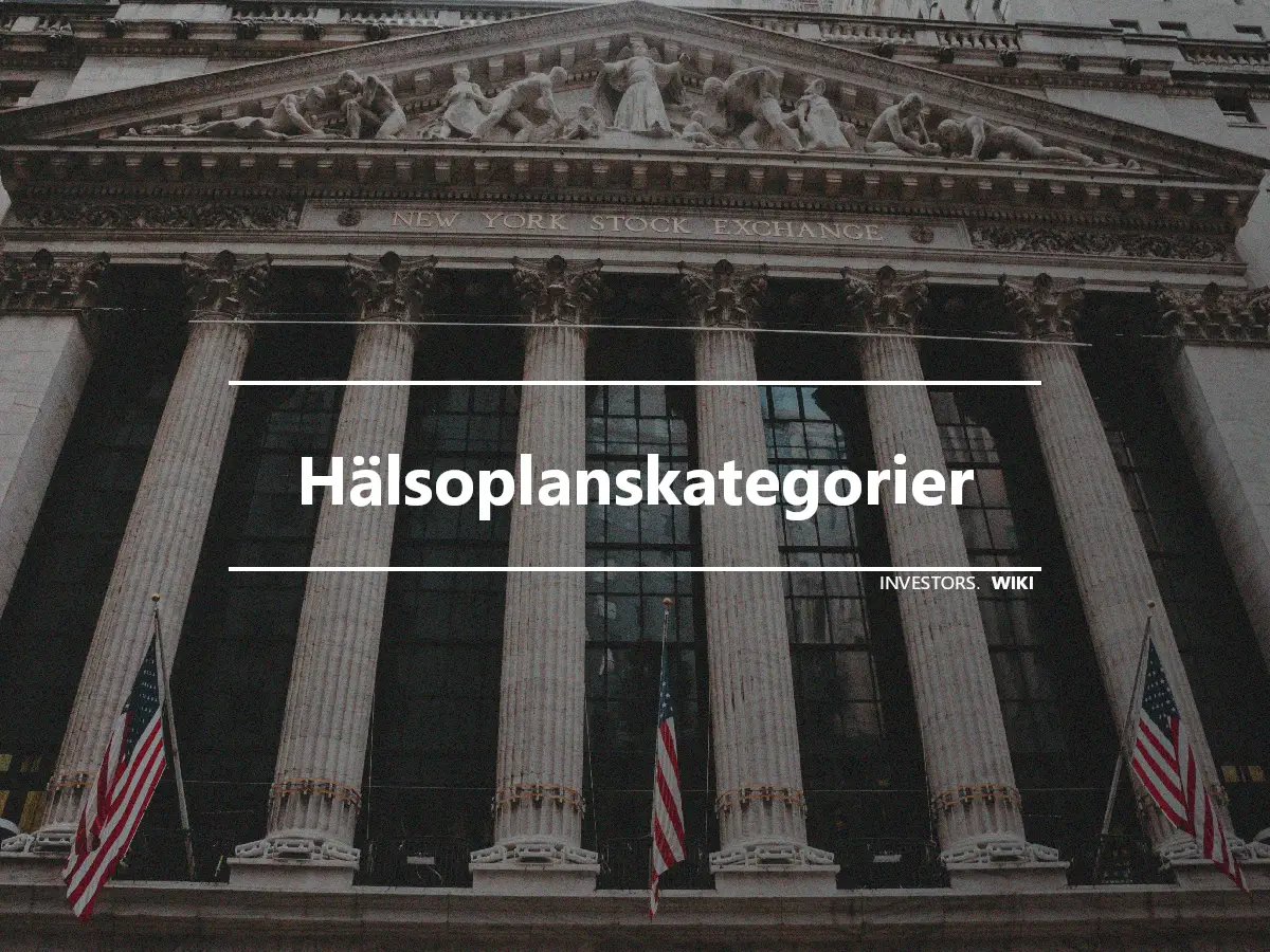 Hälsoplanskategorier