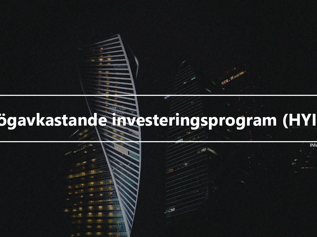 Högavkastande investeringsprogram (HYIP)