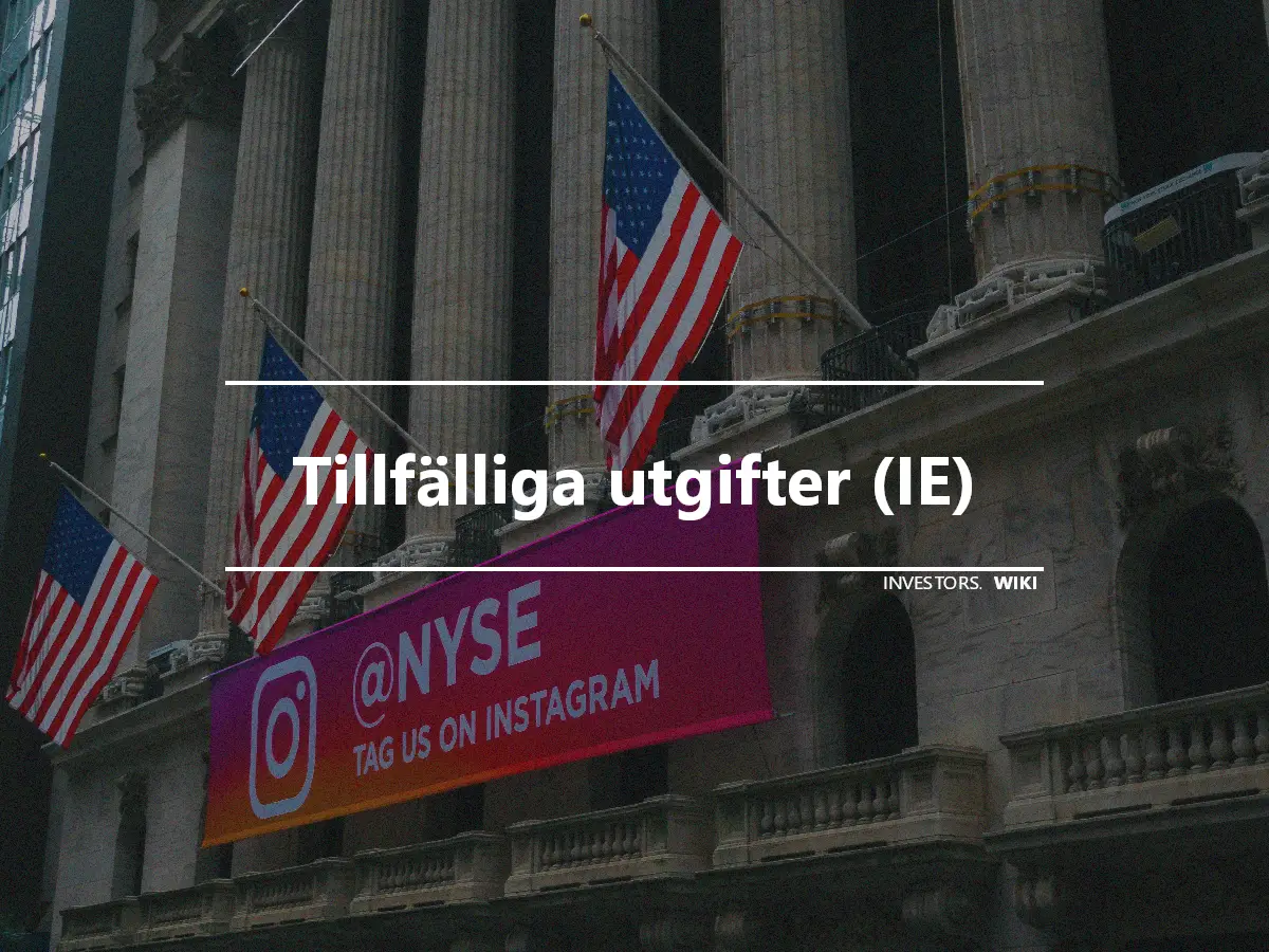 Tillfälliga utgifter (IE)