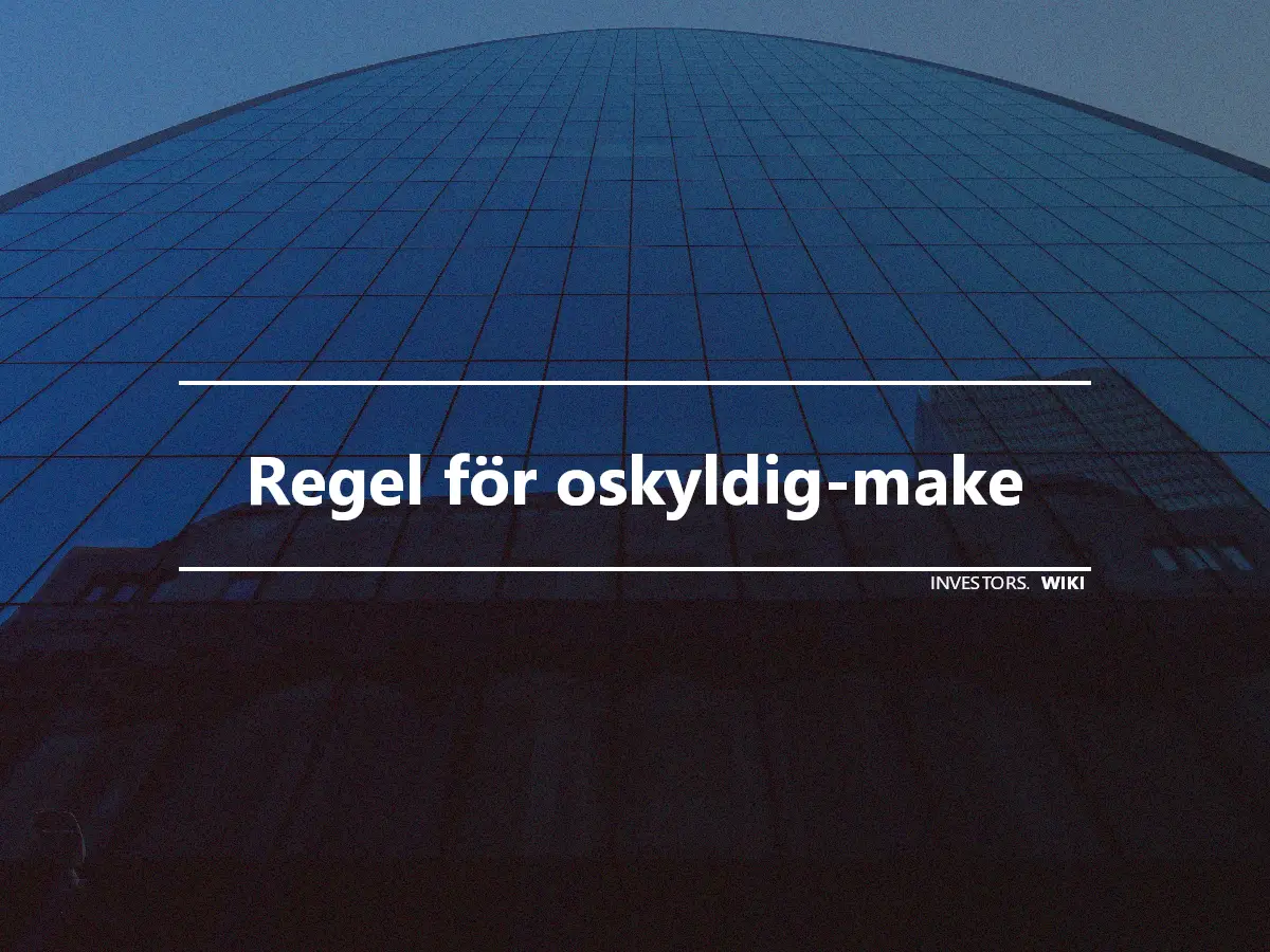 Regel för oskyldig-make