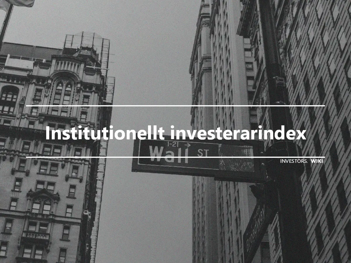 Institutionellt investerarindex