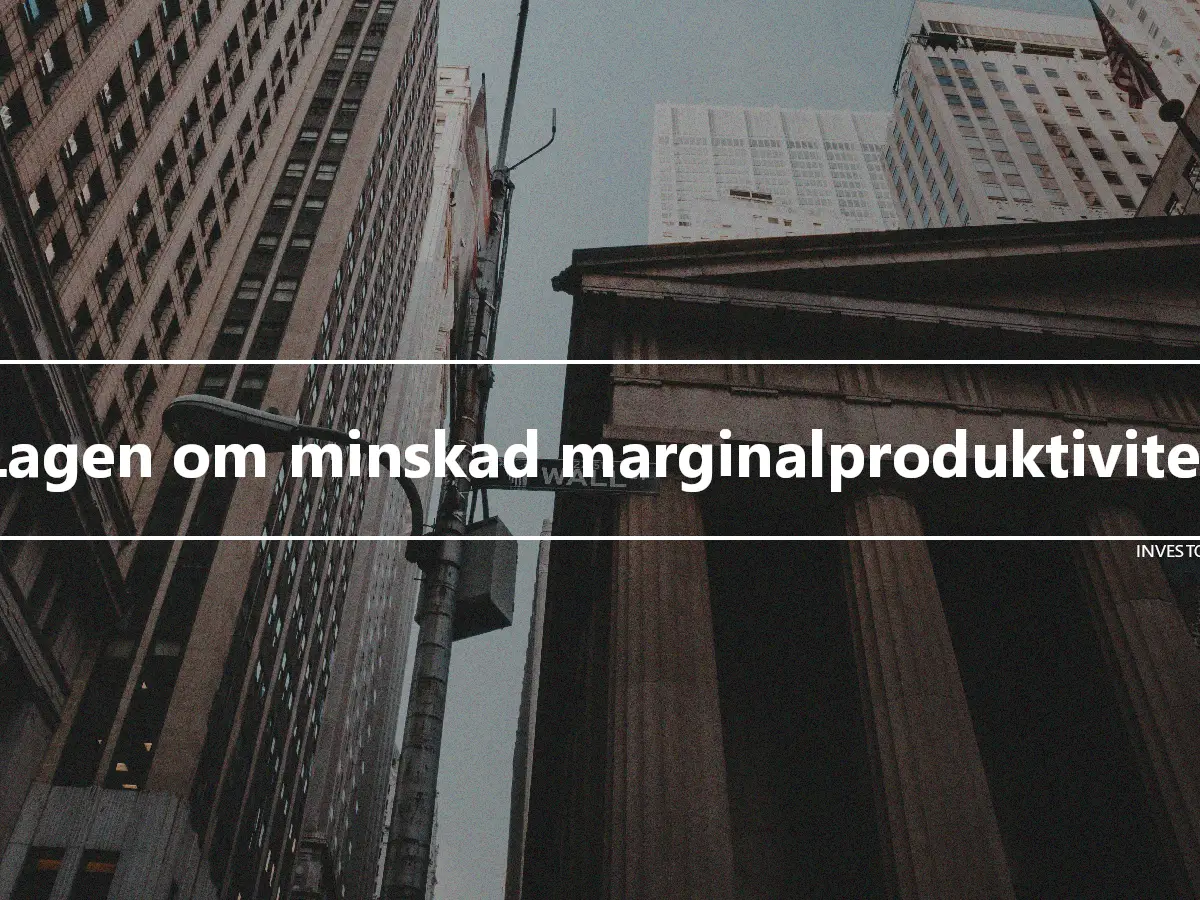 Lagen om minskad marginalproduktivitet