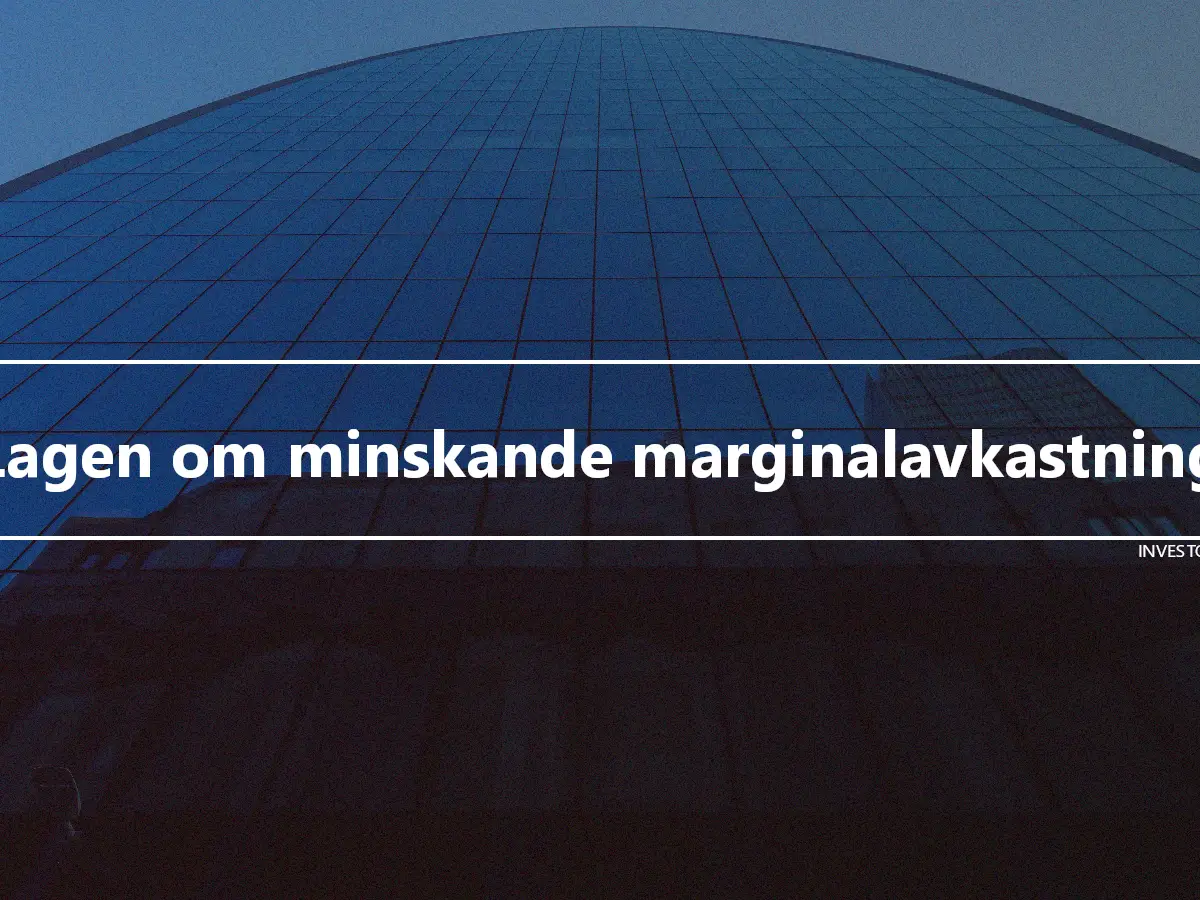 Lagen om minskande marginalavkastning