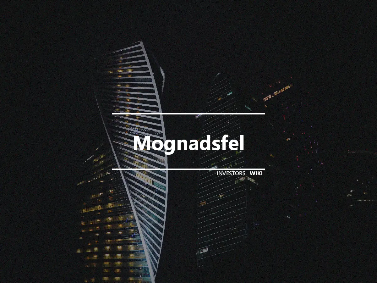 Mognadsfel