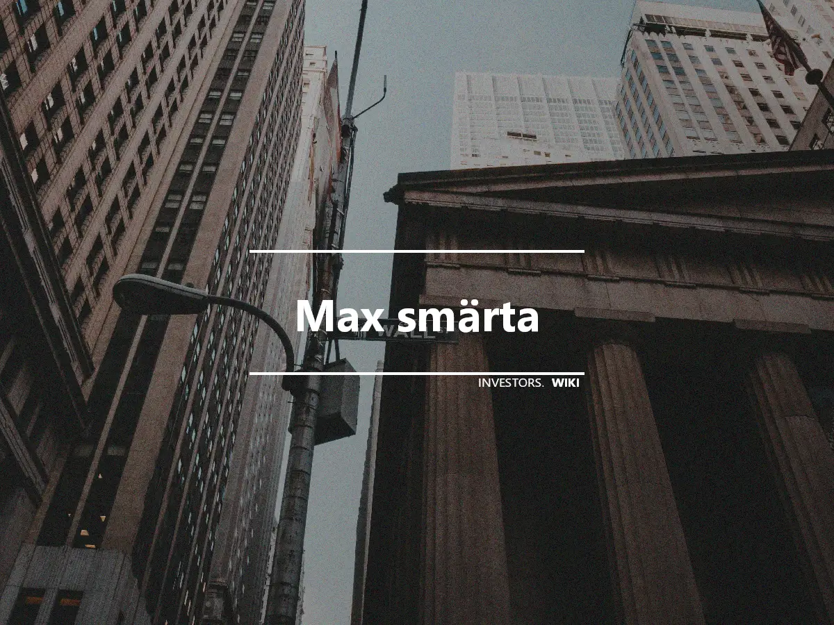 Max smärta