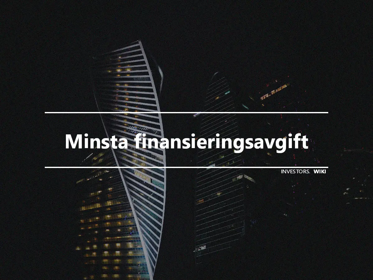 Minsta finansieringsavgift