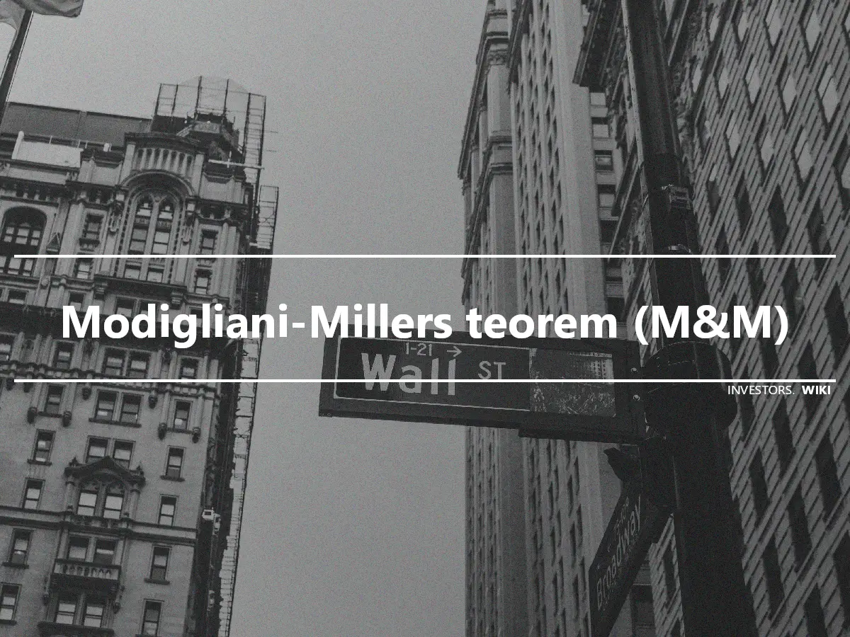 Modigliani-Millers teorem (M&M)
