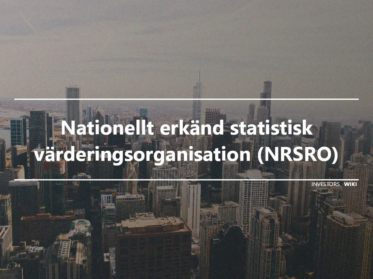 Nationellt erkänd statistisk värderingsorganisation (NRSRO)