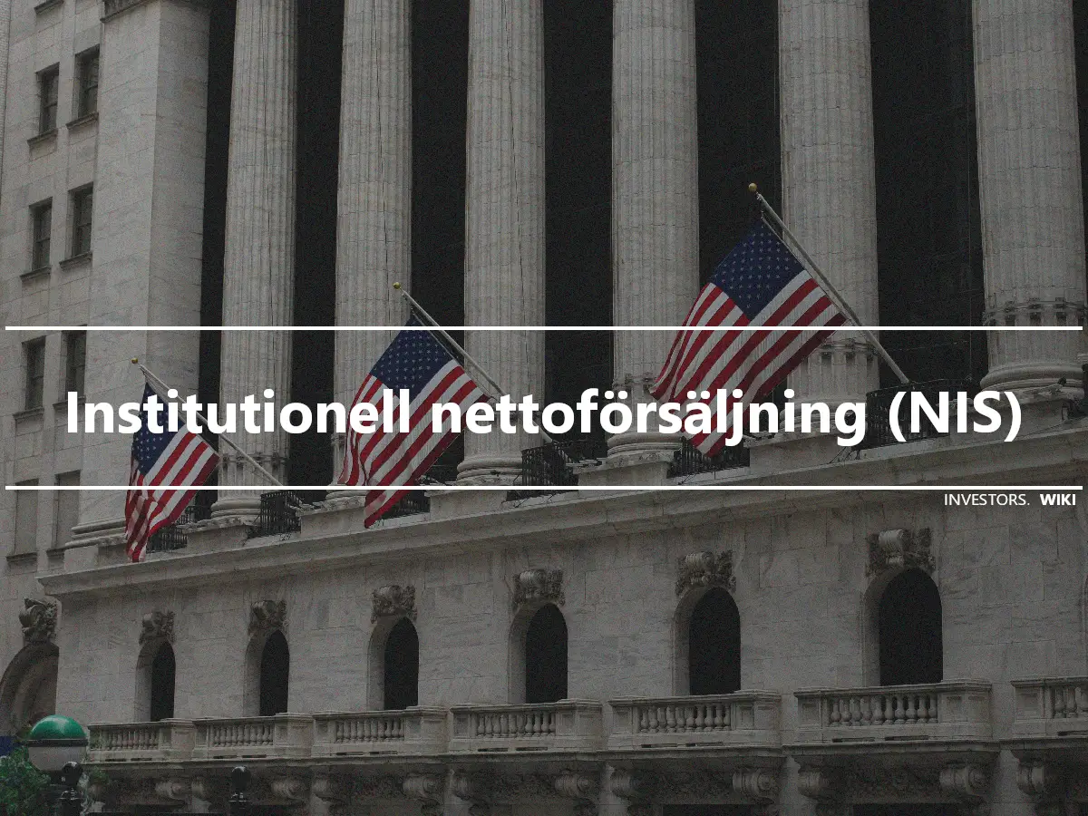 Institutionell nettoförsäljning (NIS)