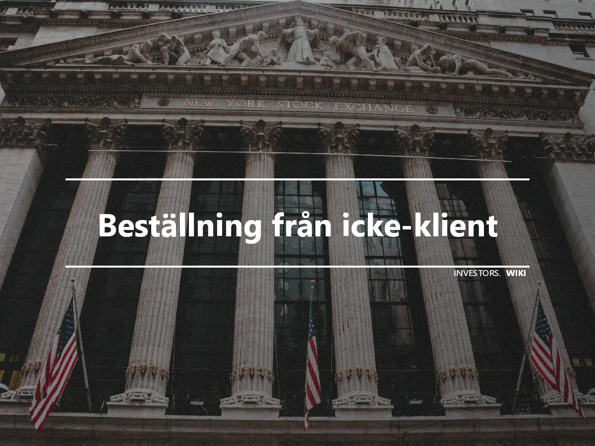 Beställning från icke-klient