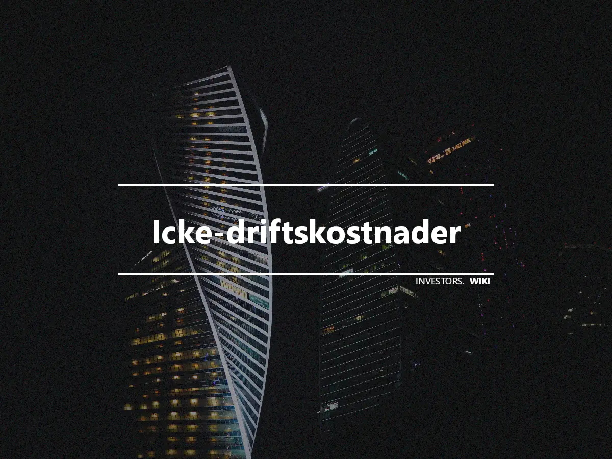 Icke-driftskostnader