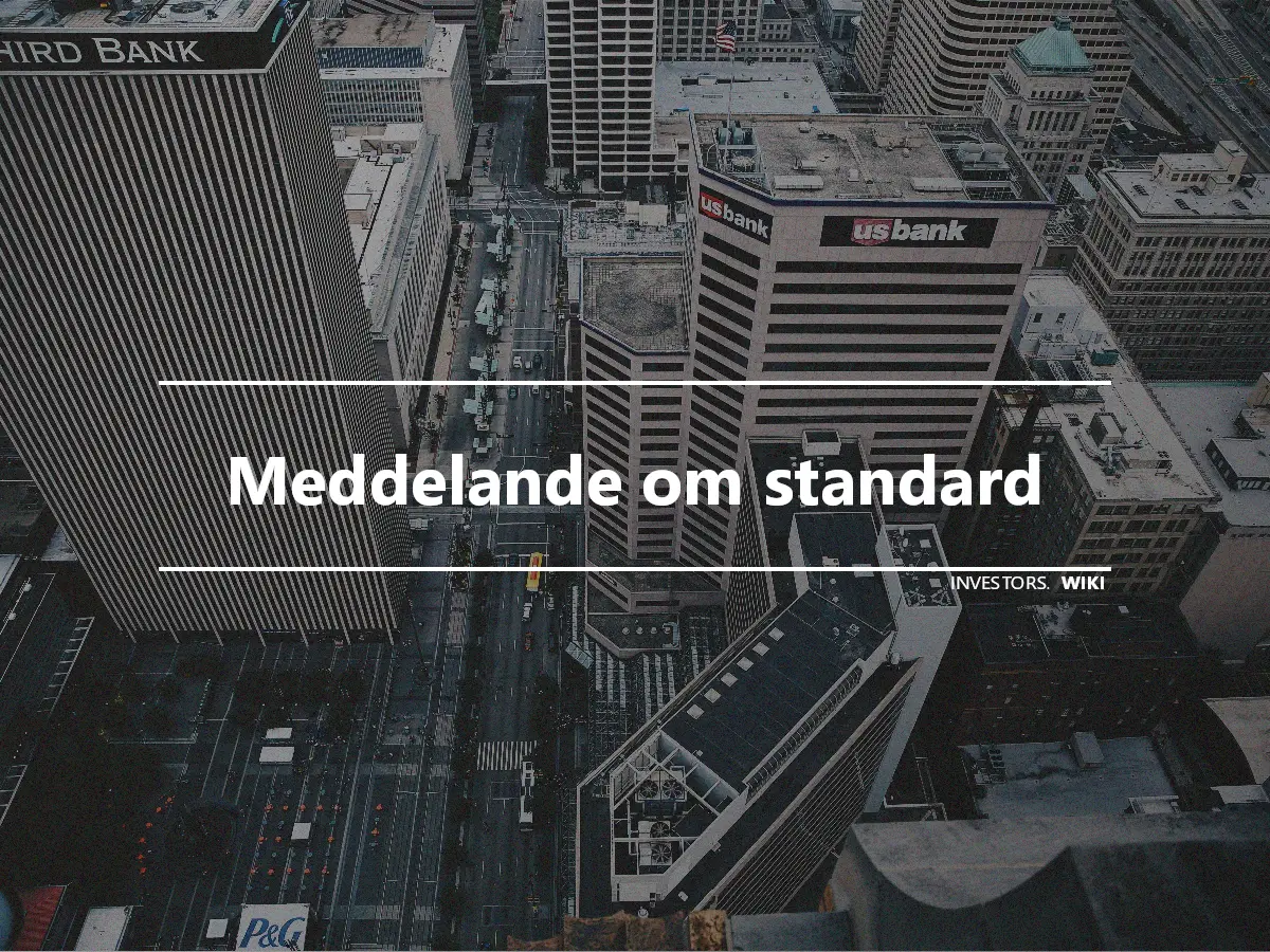 Meddelande om standard