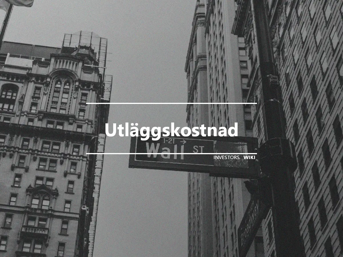 Utläggskostnad