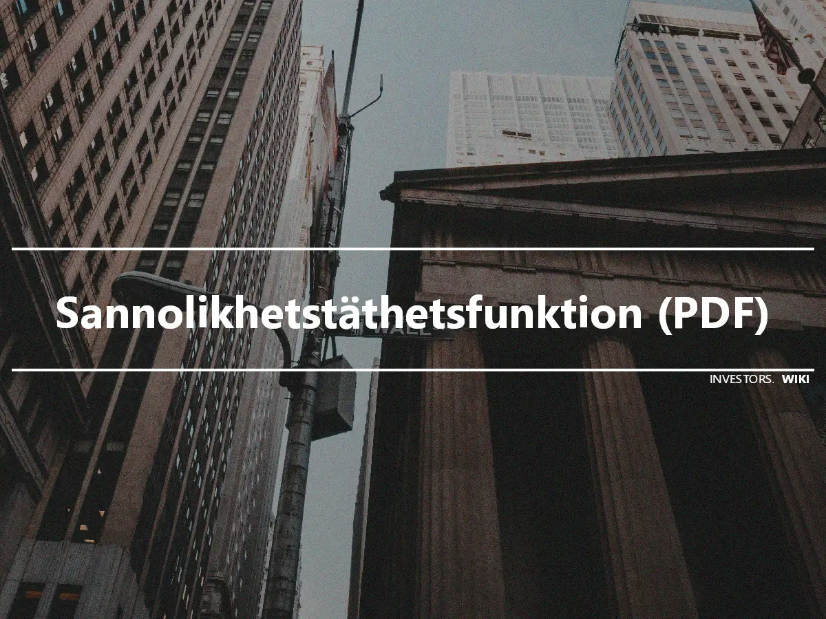 Sannolikhetstäthetsfunktion (PDF)