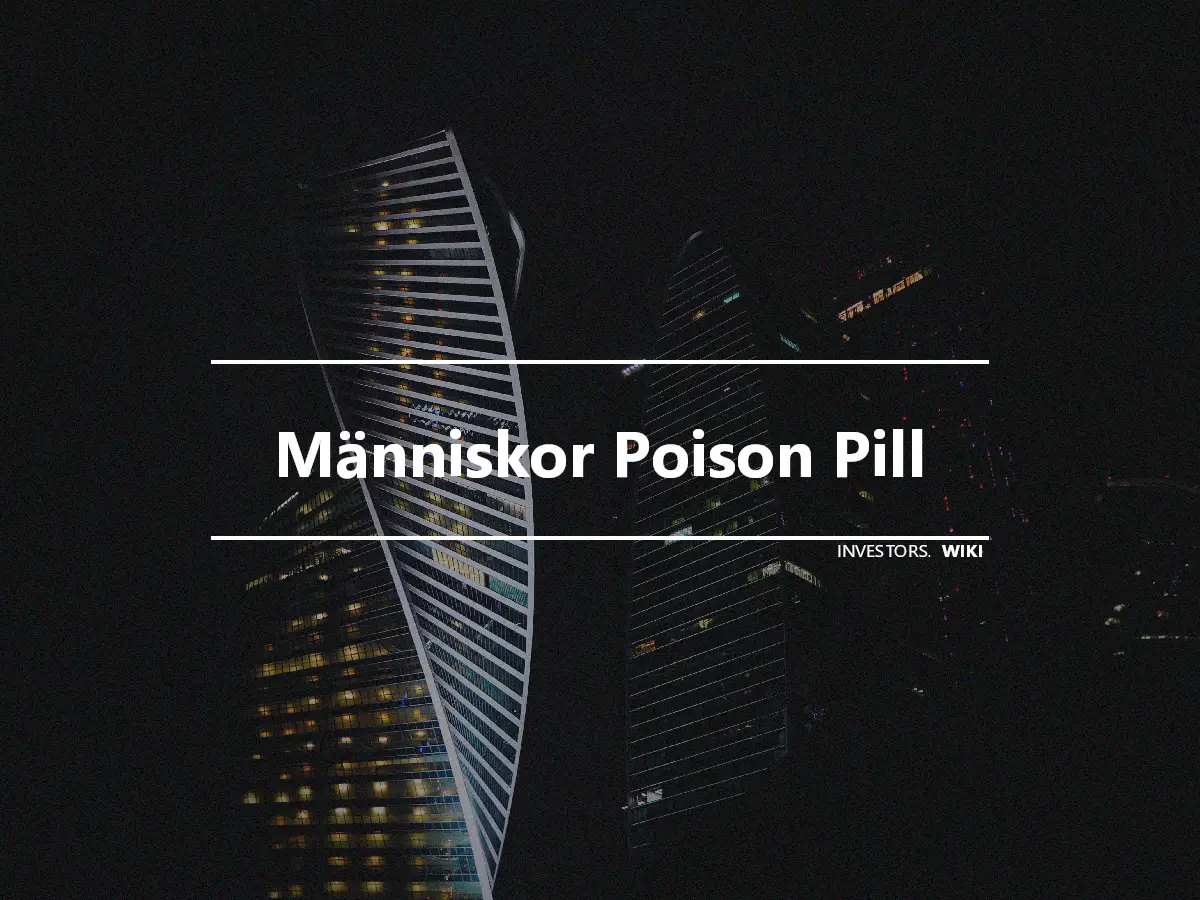 Människor Poison Pill
