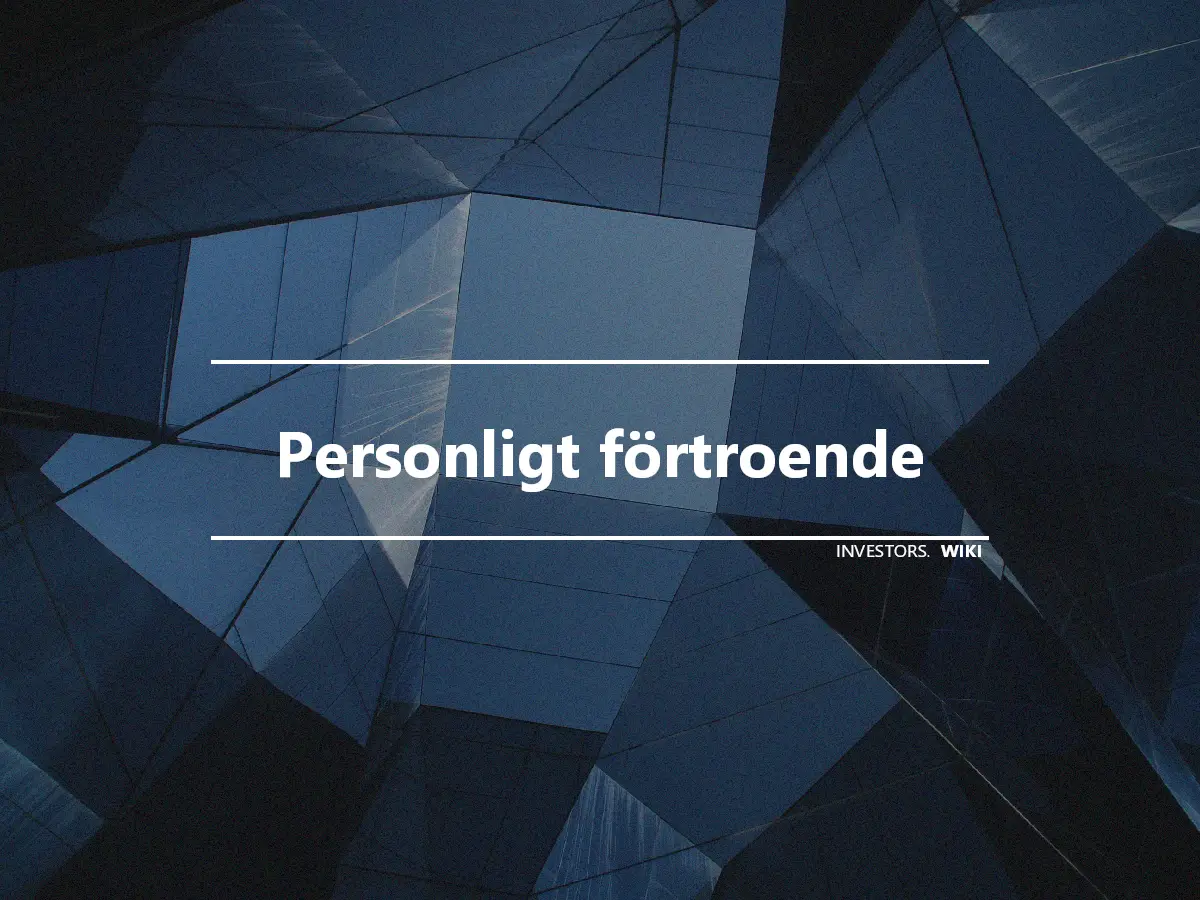 Personligt förtroende