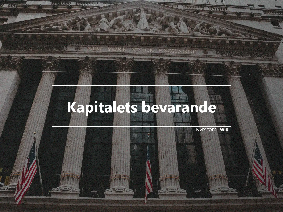 Kapitalets bevarande