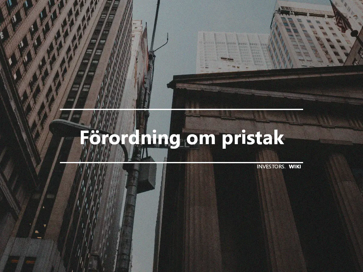 Förordning om pristak