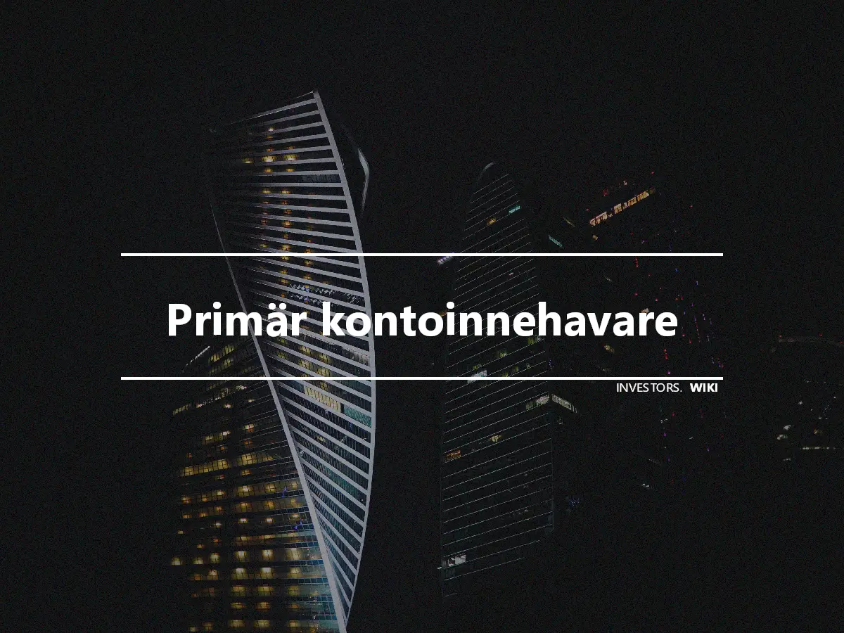 Primär kontoinnehavare