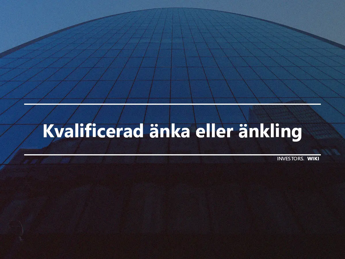 Kvalificerad änka eller änkling