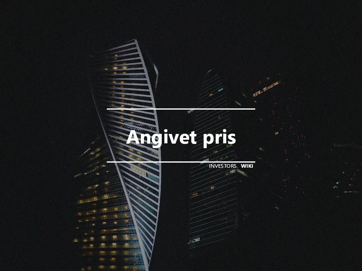 Angivet pris