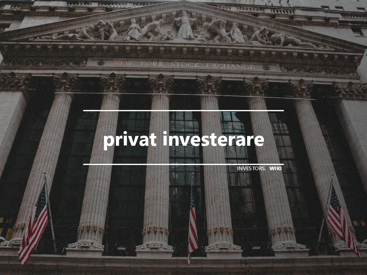 privat investerare