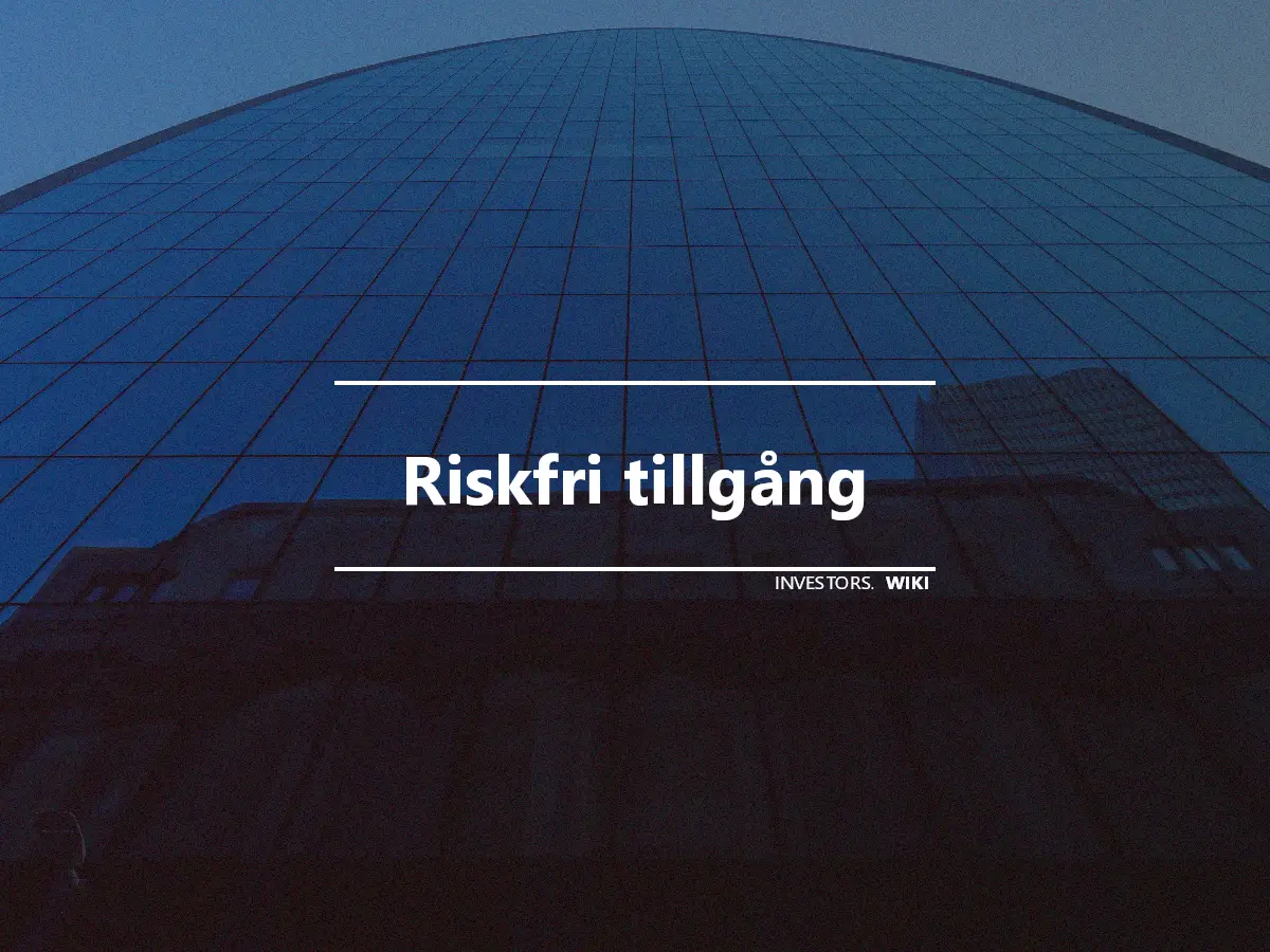 Riskfri tillgång