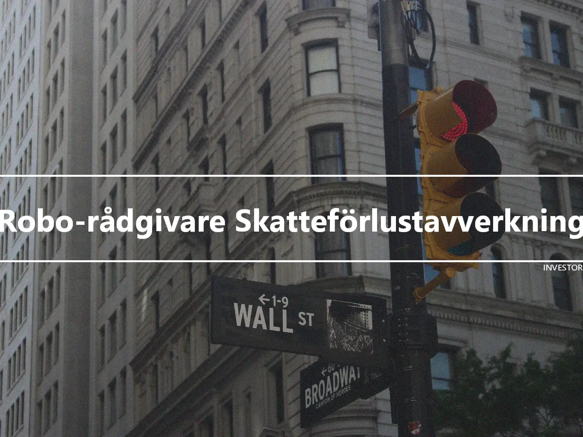 Robo-rådgivare Skatteförlustavverkning