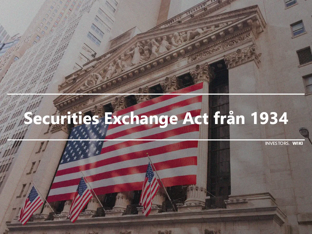 Securities Exchange Act från 1934