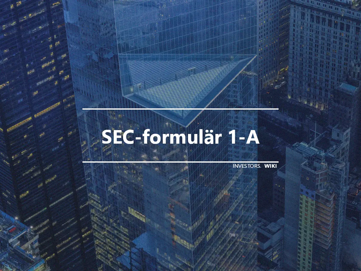 SEC-formulär 1-A
