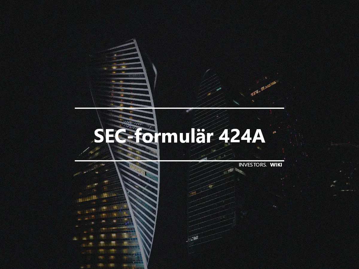 SEC-formulär 424A