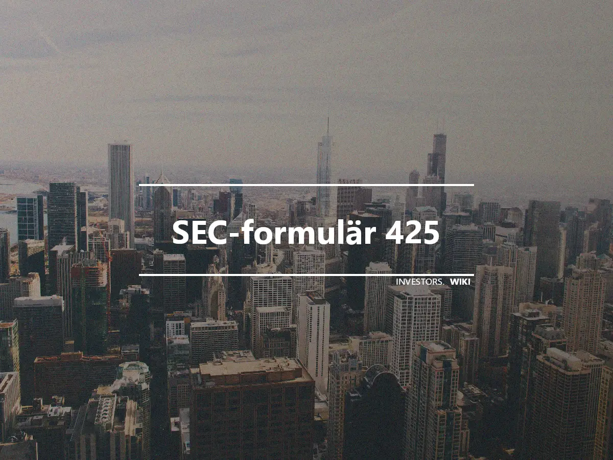 SEC-formulär 425
