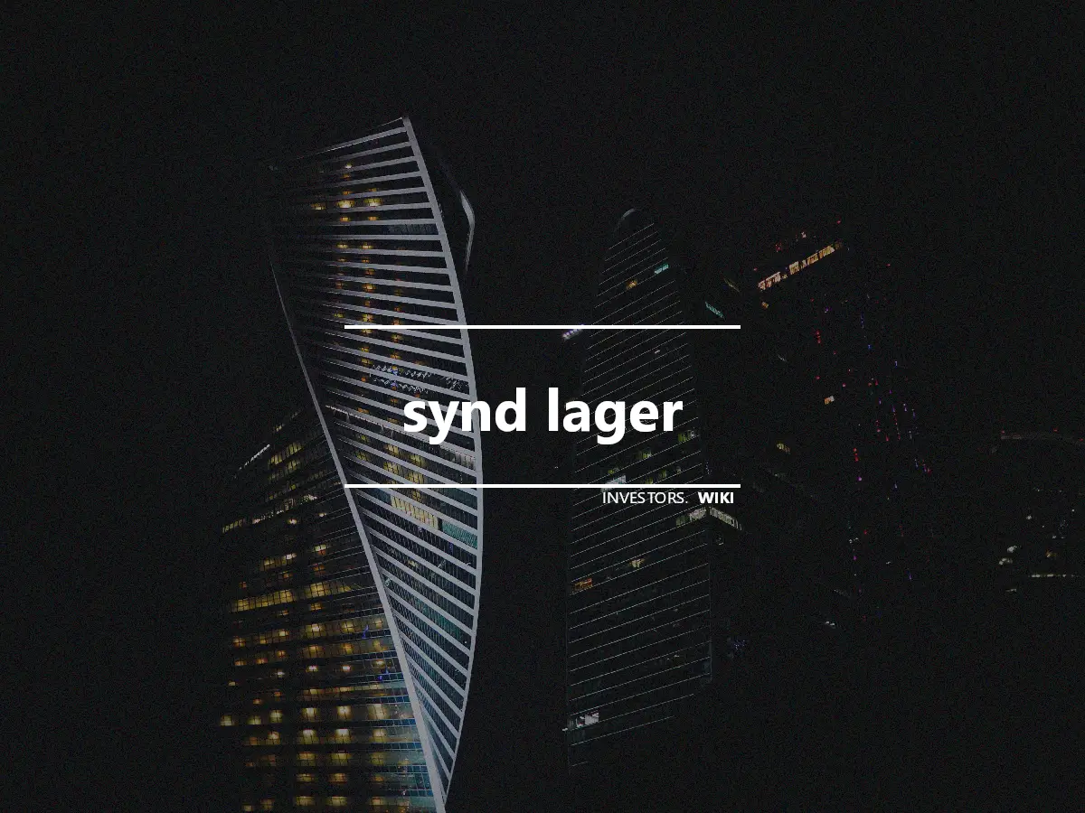 synd lager