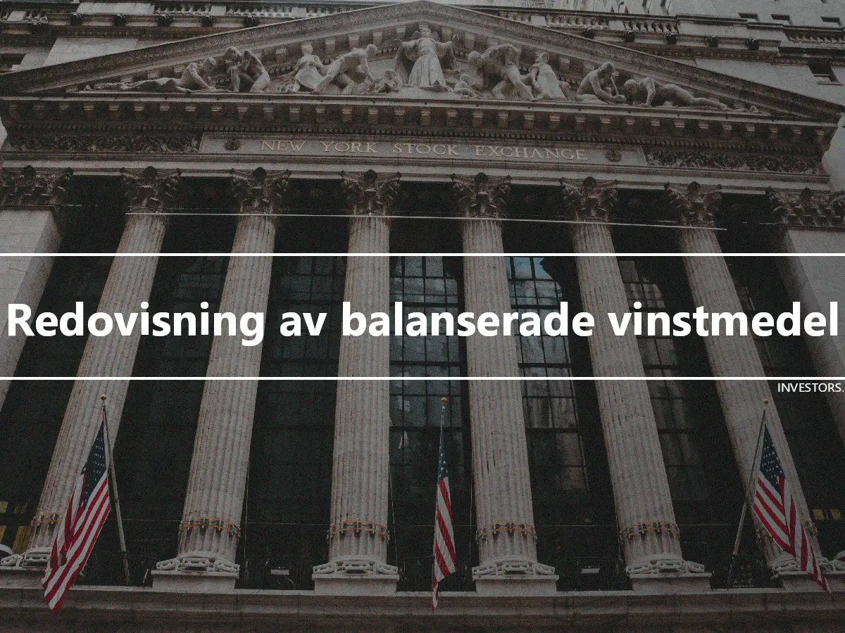 Redovisning av balanserade vinstmedel