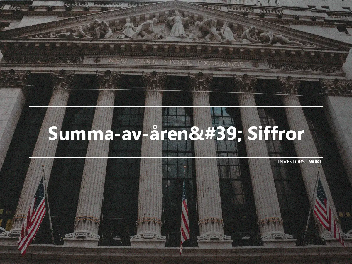 Summa-av-åren&#39; Siffror