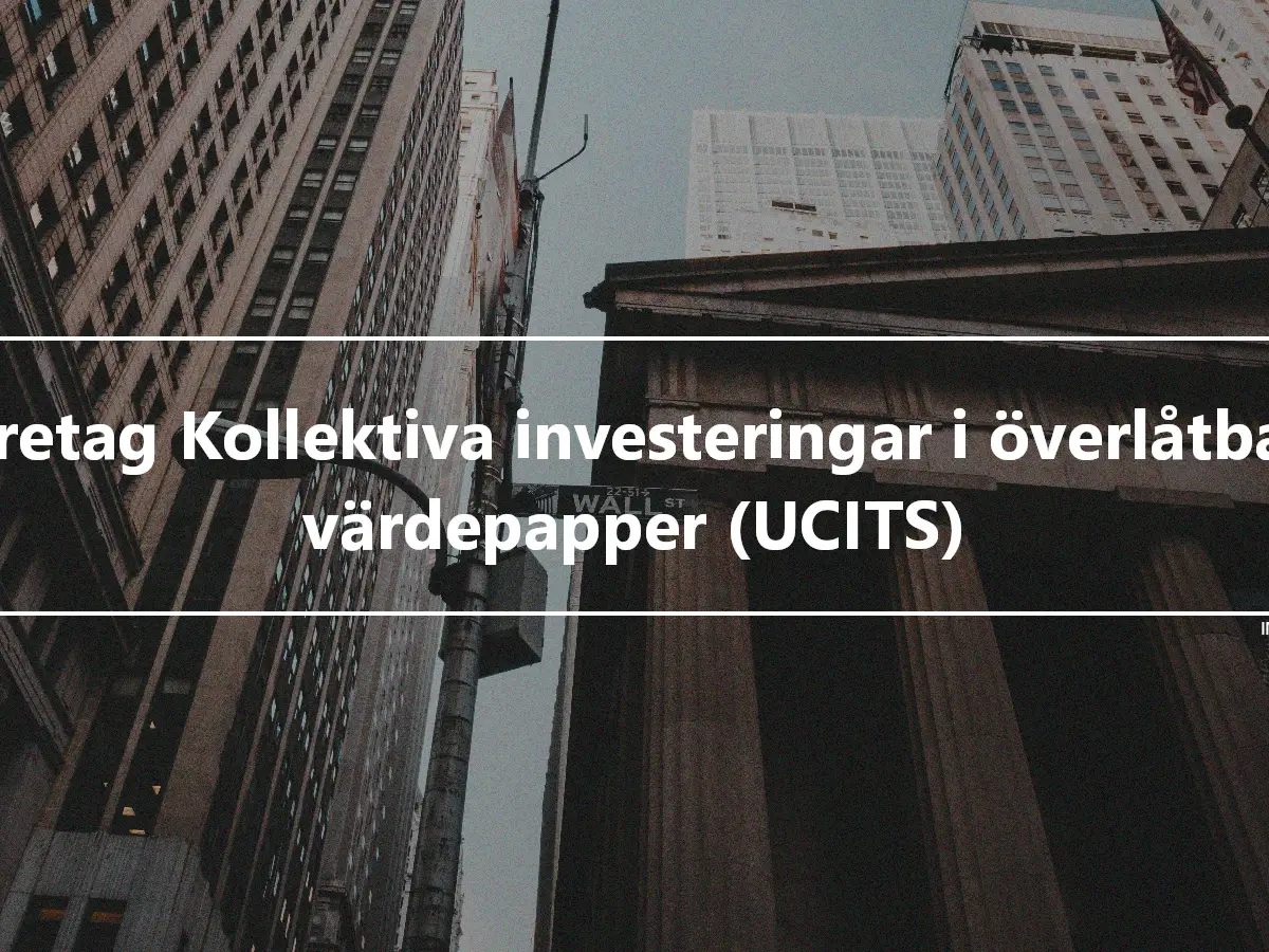 Företag Kollektiva investeringar i överlåtbara värdepapper (UCITS)