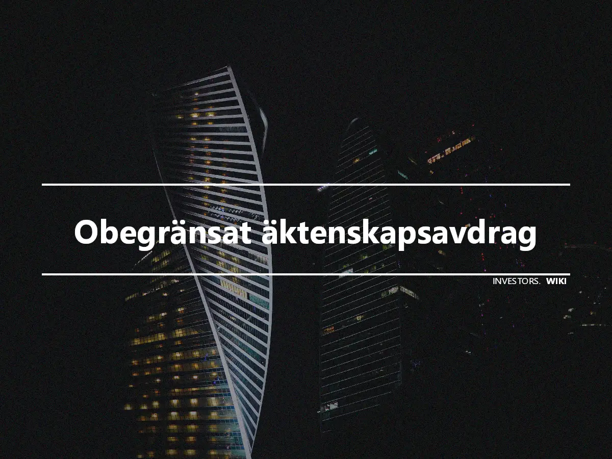 Obegränsat äktenskapsavdrag