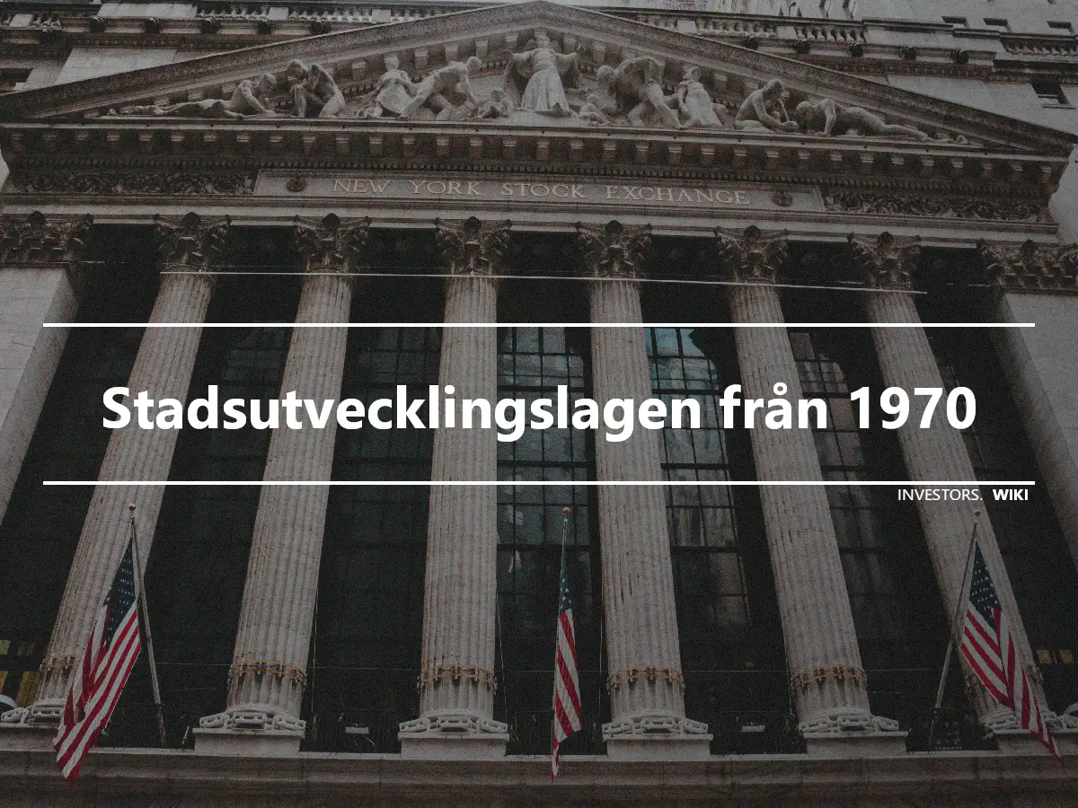 Stadsutvecklingslagen från 1970