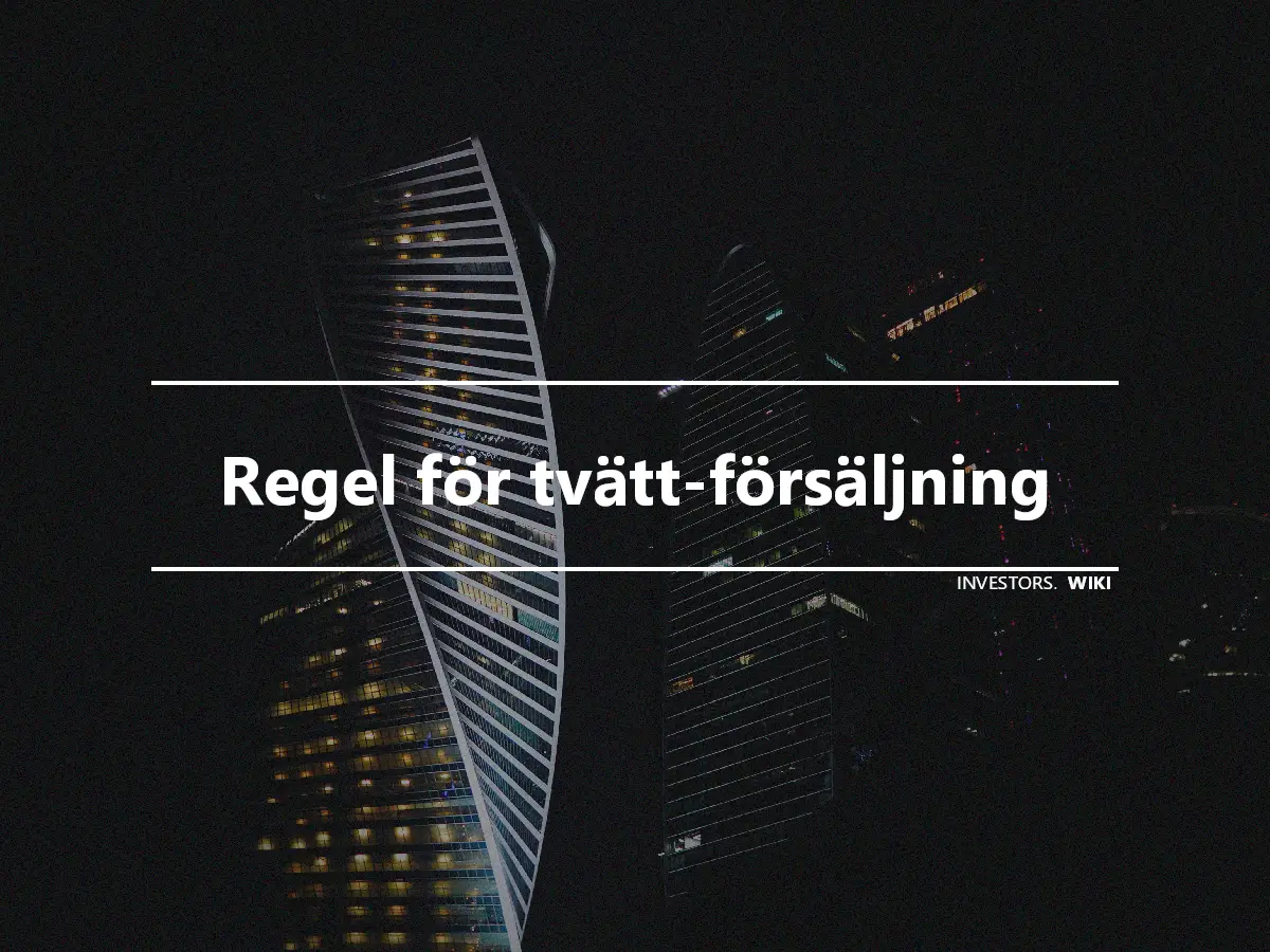 Regel för tvätt-försäljning