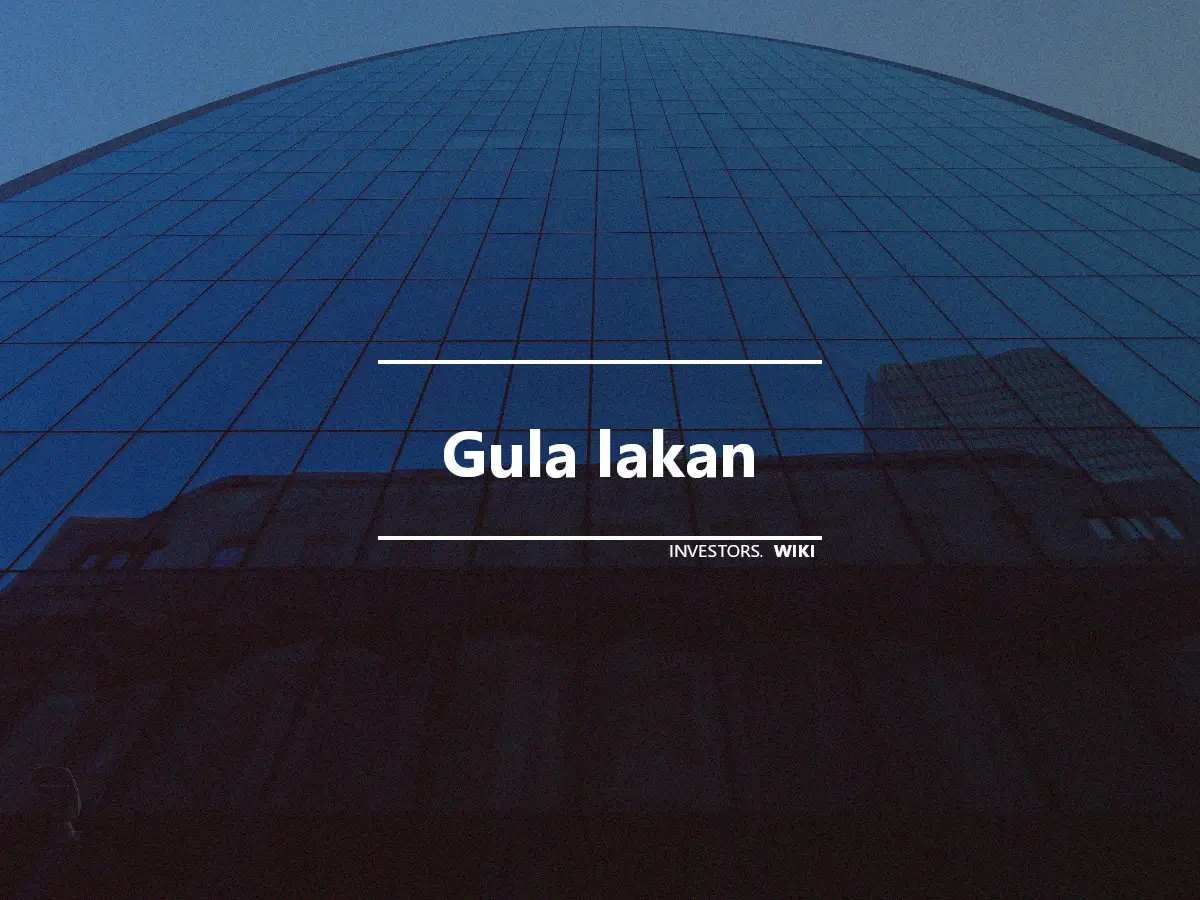 Gula lakan