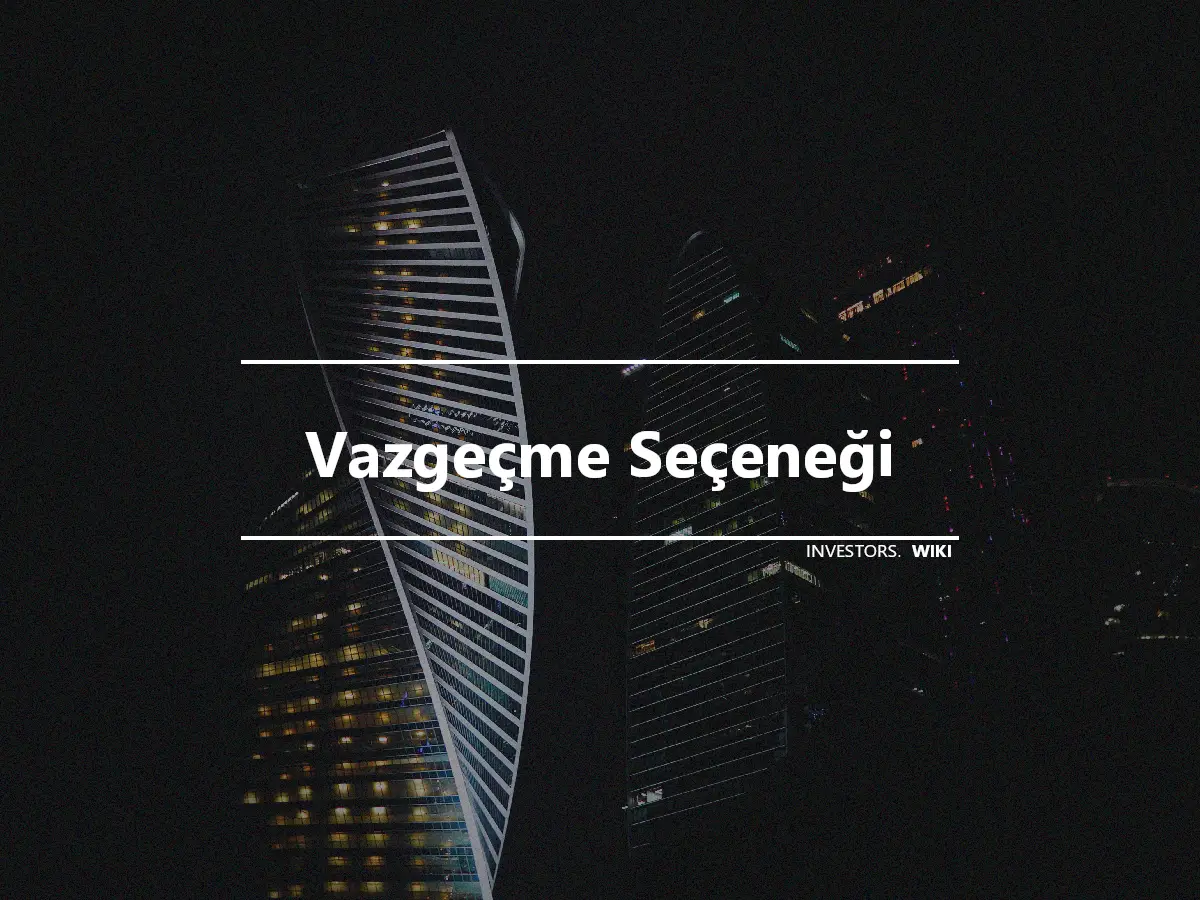 Vazgeçme Seçeneği