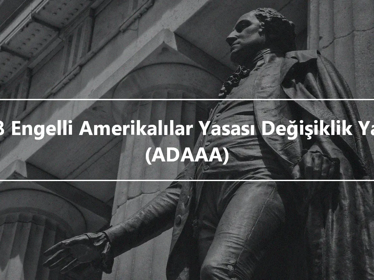 2008 Engelli Amerikalılar Yasası Değişiklik Yasası (ADAAA)