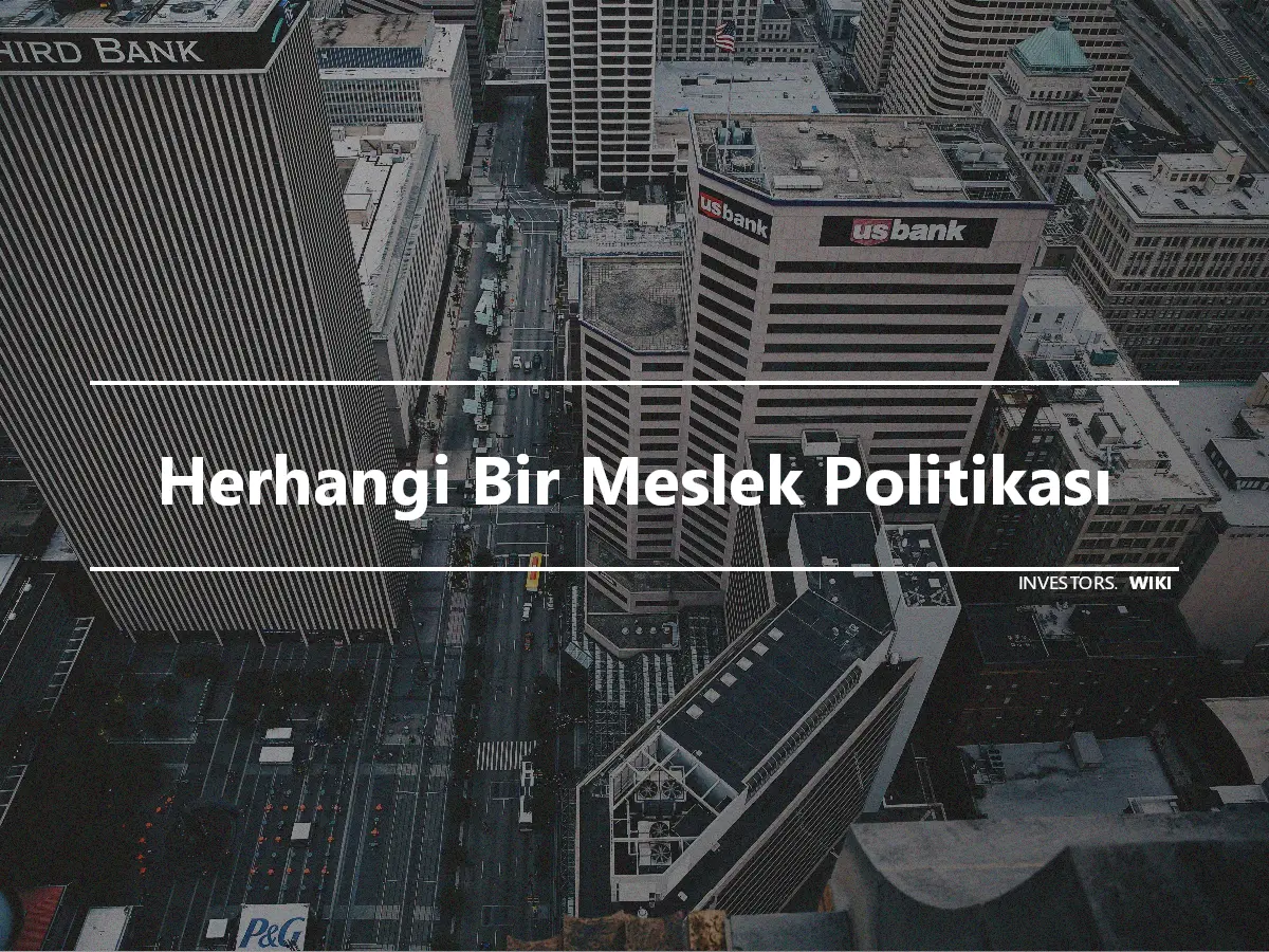 Herhangi Bir Meslek Politikası