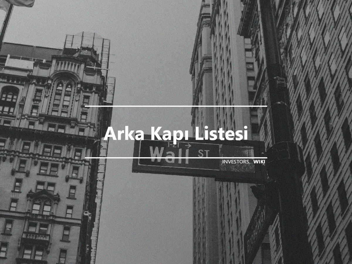 Arka Kapı Listesi