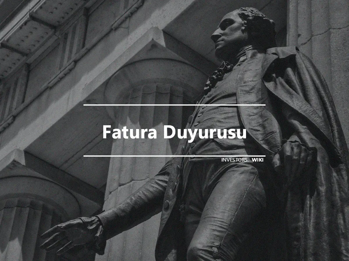 Fatura Duyurusu