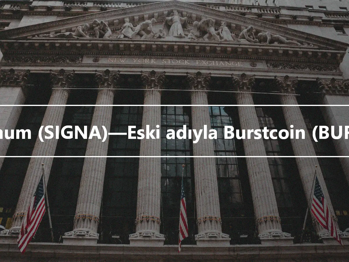 Signum (SIGNA)—Eski adıyla Burstcoin (BURST)