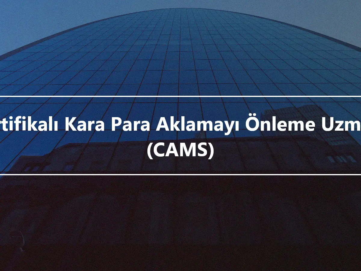 Sertifikalı Kara Para Aklamayı Önleme Uzmanı (CAMS)