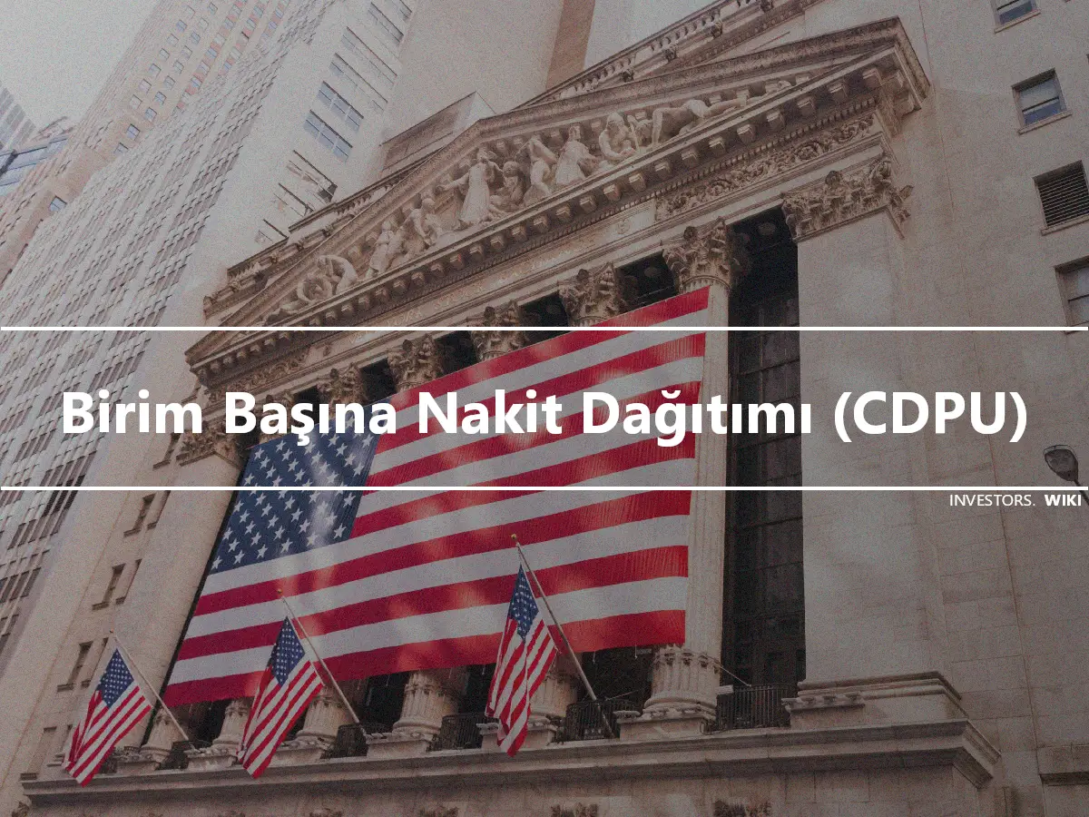 Birim Başına Nakit Dağıtımı (CDPU)