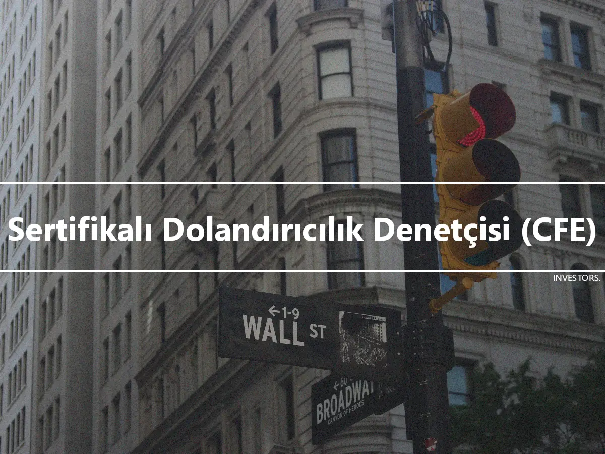 Sertifikalı Dolandırıcılık Denetçisi (CFE)