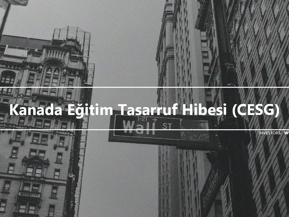 Kanada Eğitim Tasarruf Hibesi (CESG)